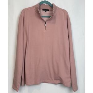 Robert Barakett Westmark Half Zip Pullover Dusty Rose Pink Mens XXL